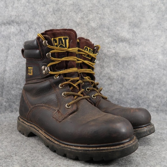 Caterpillar Shoes Caterpillar Boots Mens Cat Work Utility Leather Lace Up Oil Resistant